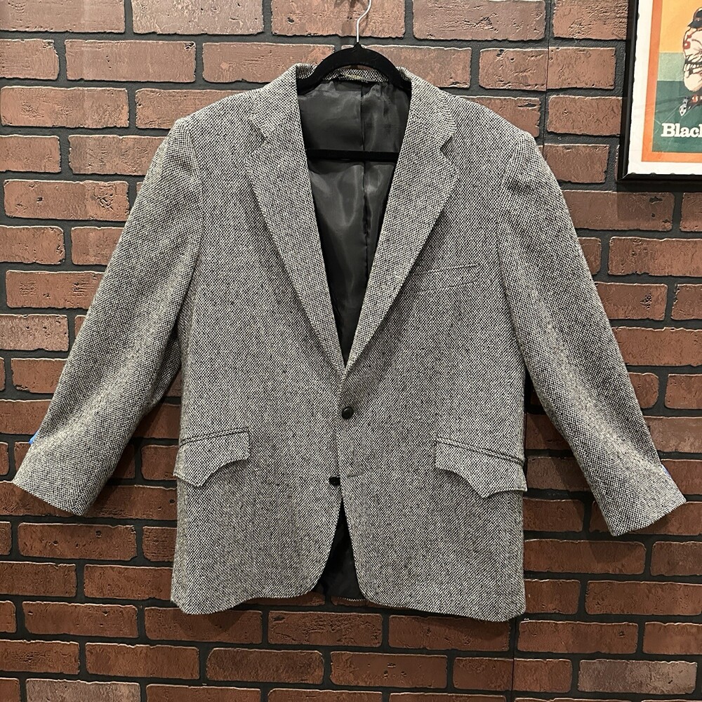 Vintage Mesquite Niver Western Wear Tweed Mens Jacket Sport Coat 44R 70's Texas